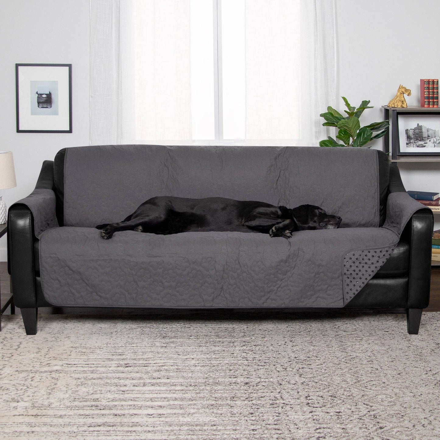 Non-Skid Back Waterproof Furniture Protector: Loveseat / Gray