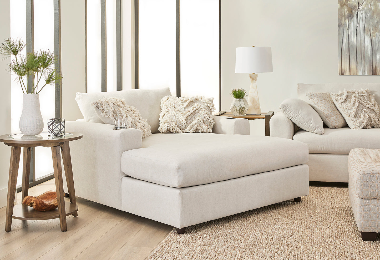 Lilou Winter Snow Cuddle Sofa and Loveseat