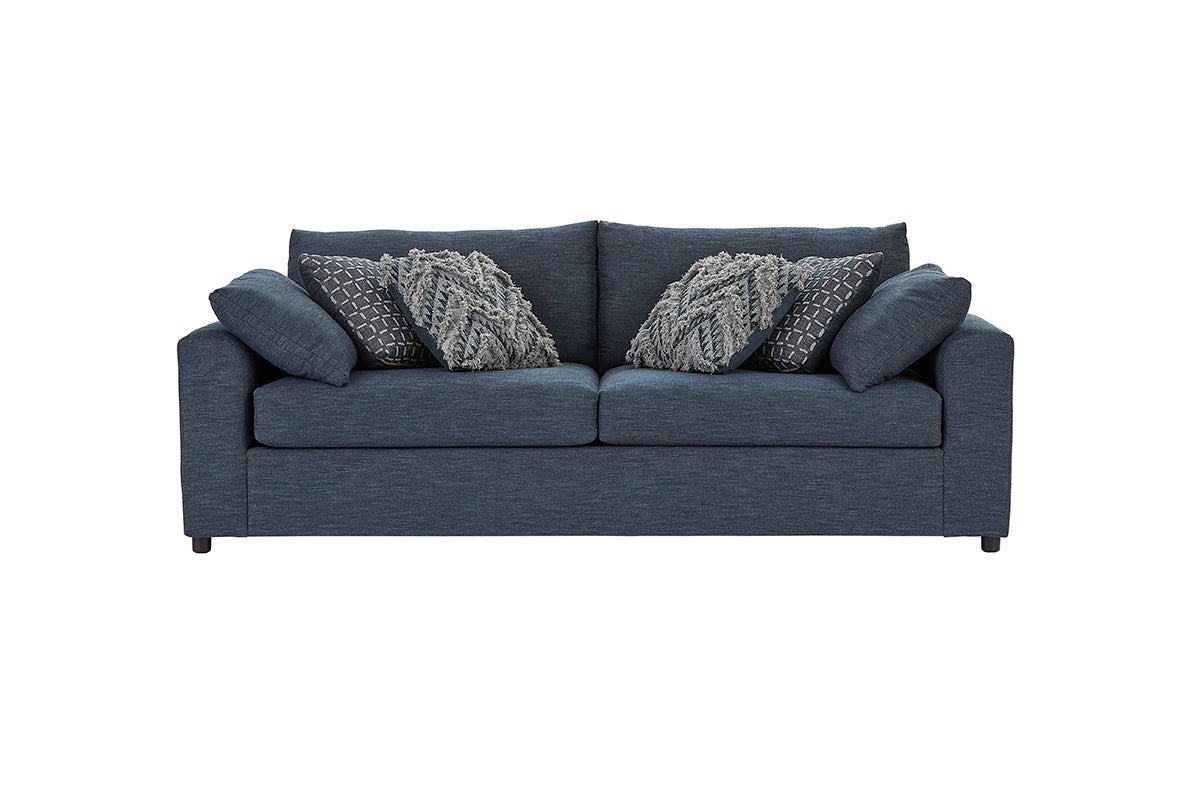 Lilou Denim Charcoal Sofa and Loveseat