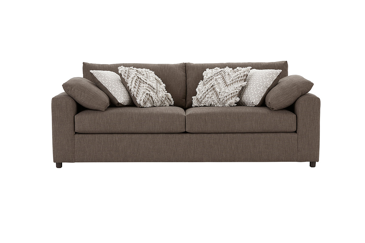 Lilou Espresso Brown Cuddle Sofa and Loveseat