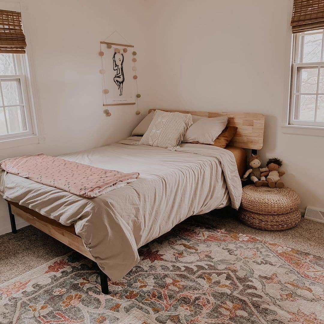 Gwendolyn Blush Bohemian Oriental Medallion Rug: 5'3" x 7'3"