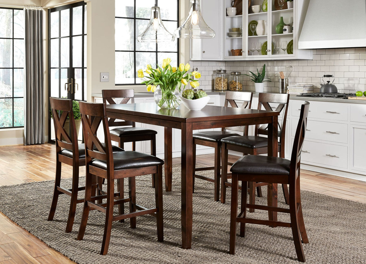Russet Brown 7 pc. Gathering Dining Set