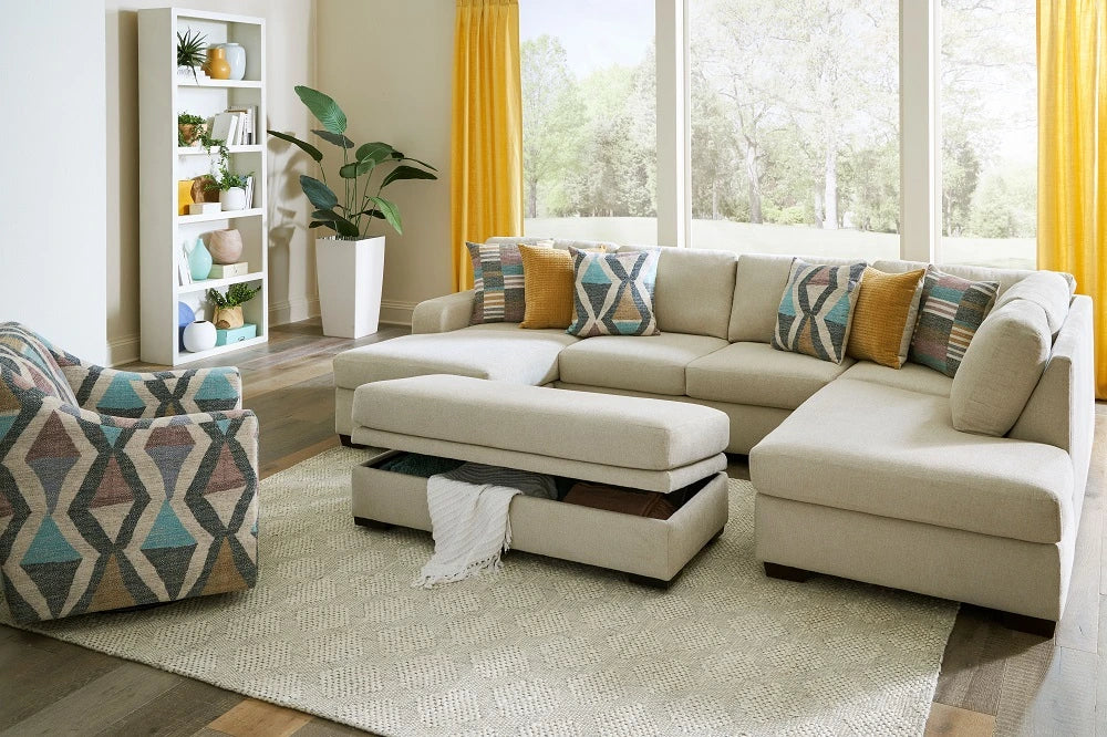 Sandstone Double Chaise Sectional My Furniture Place