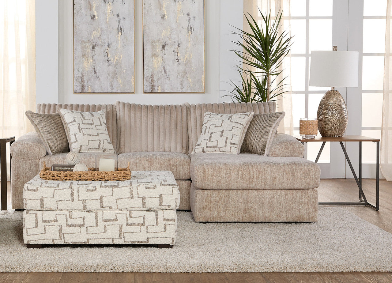 Parchment Teddy Bear Chaise Sectional – My Furniture Place