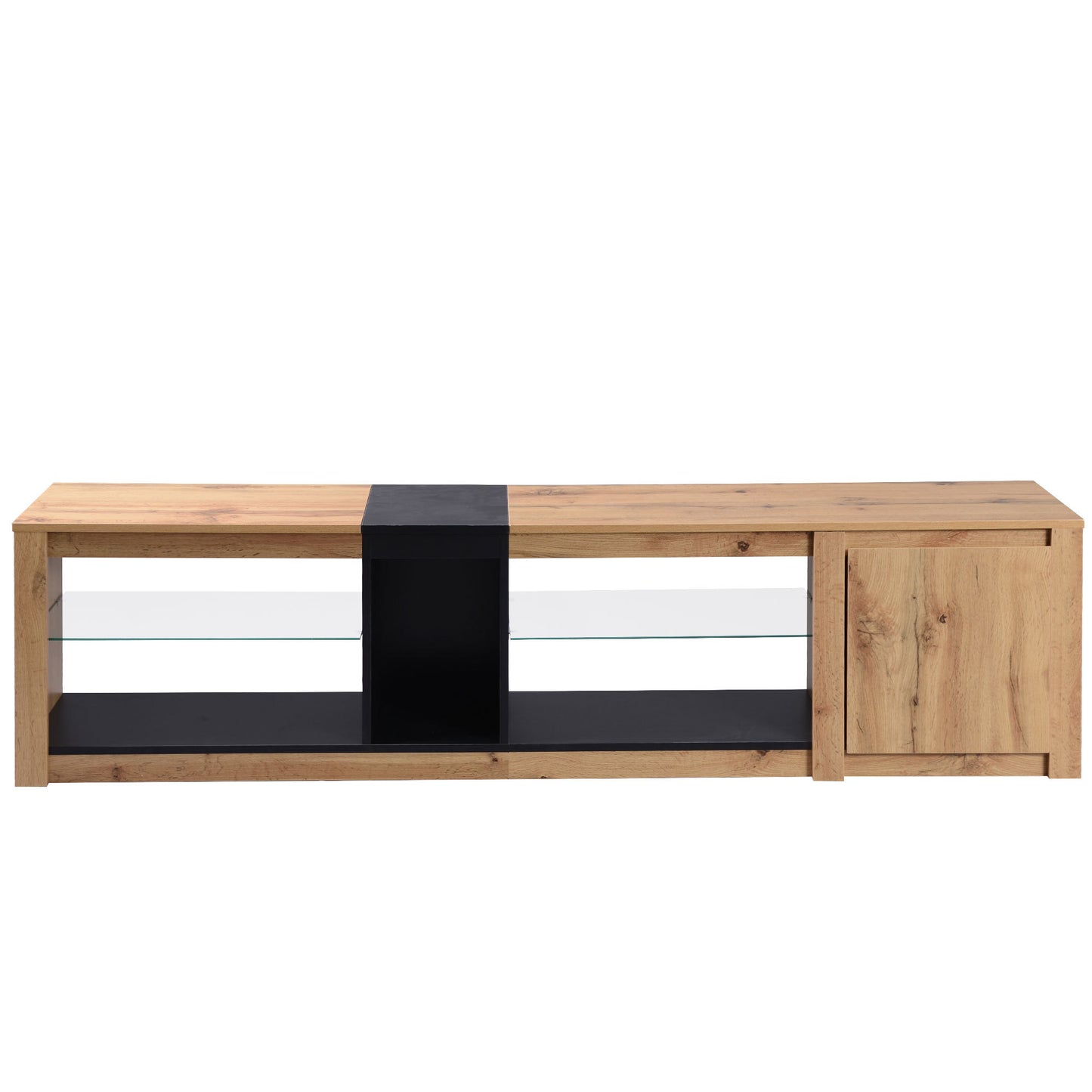 ModernTV Stand for TVs up to 80'' , Media Console with Multi-Functional Storage, Entertainment Center with LED Light, TV cabinet for living room,Bedroom