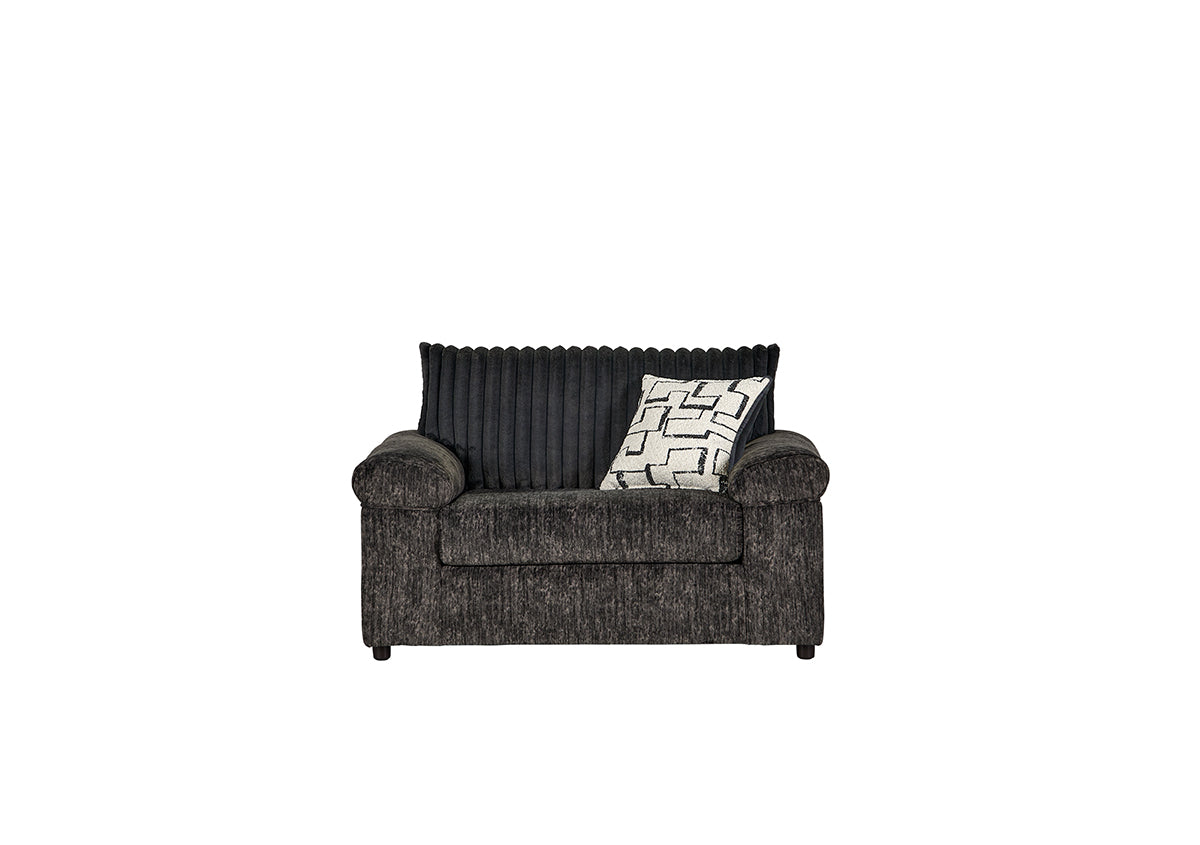 Galactic Charcoal Soft Gray Sofa and Loveseat
