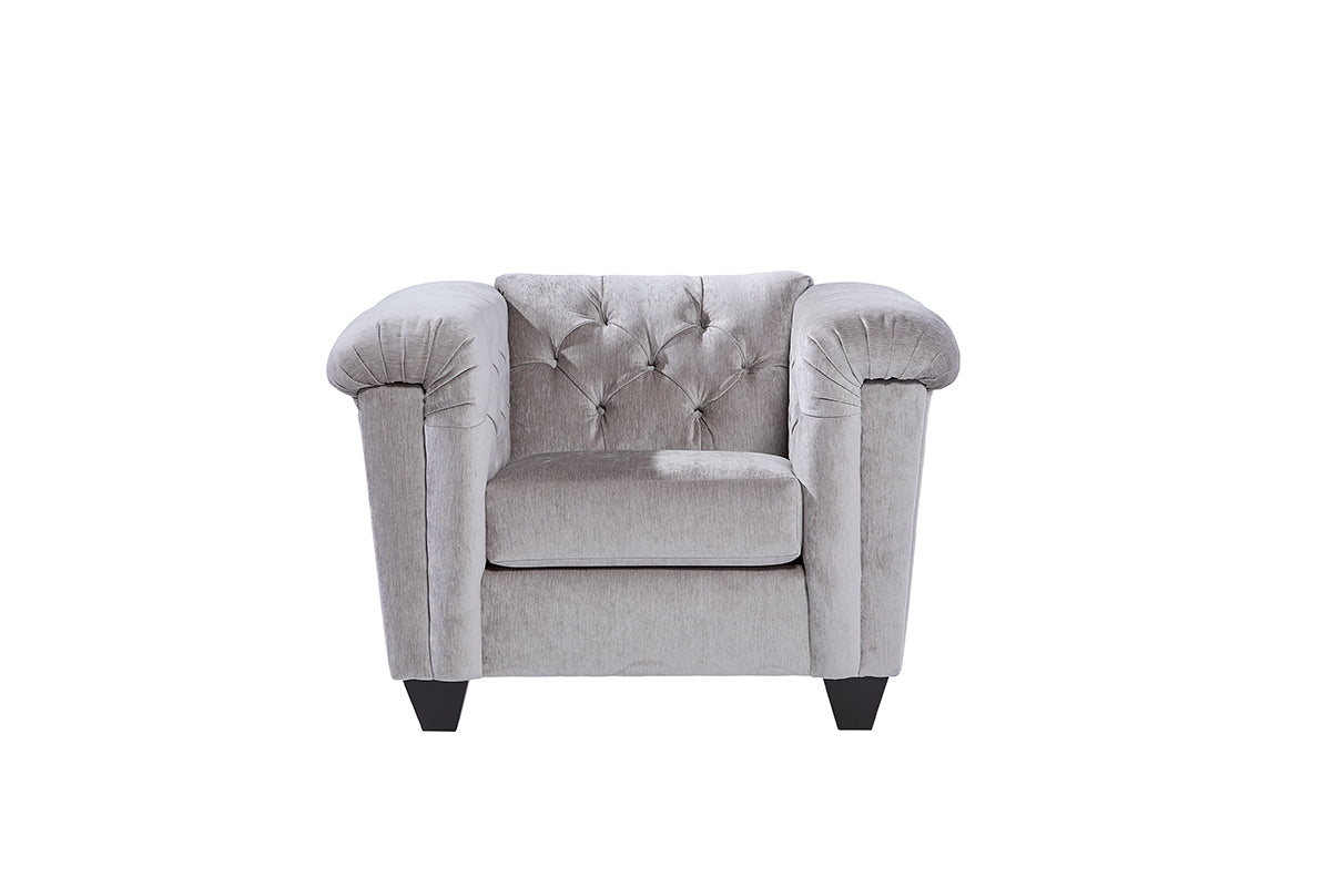 Lush Silver Sofa and Loveseat