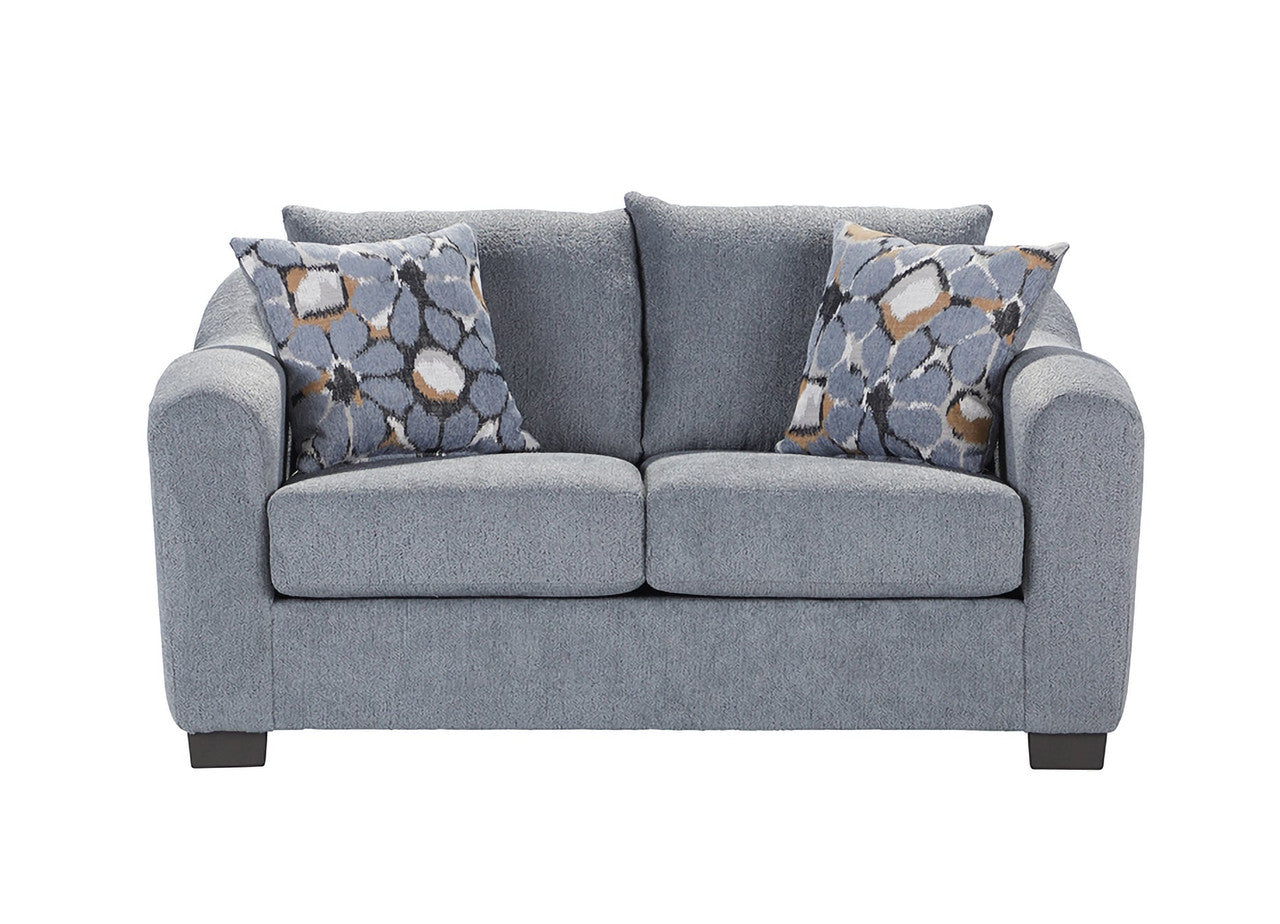 Bleu Merino Sofa and Loveseat