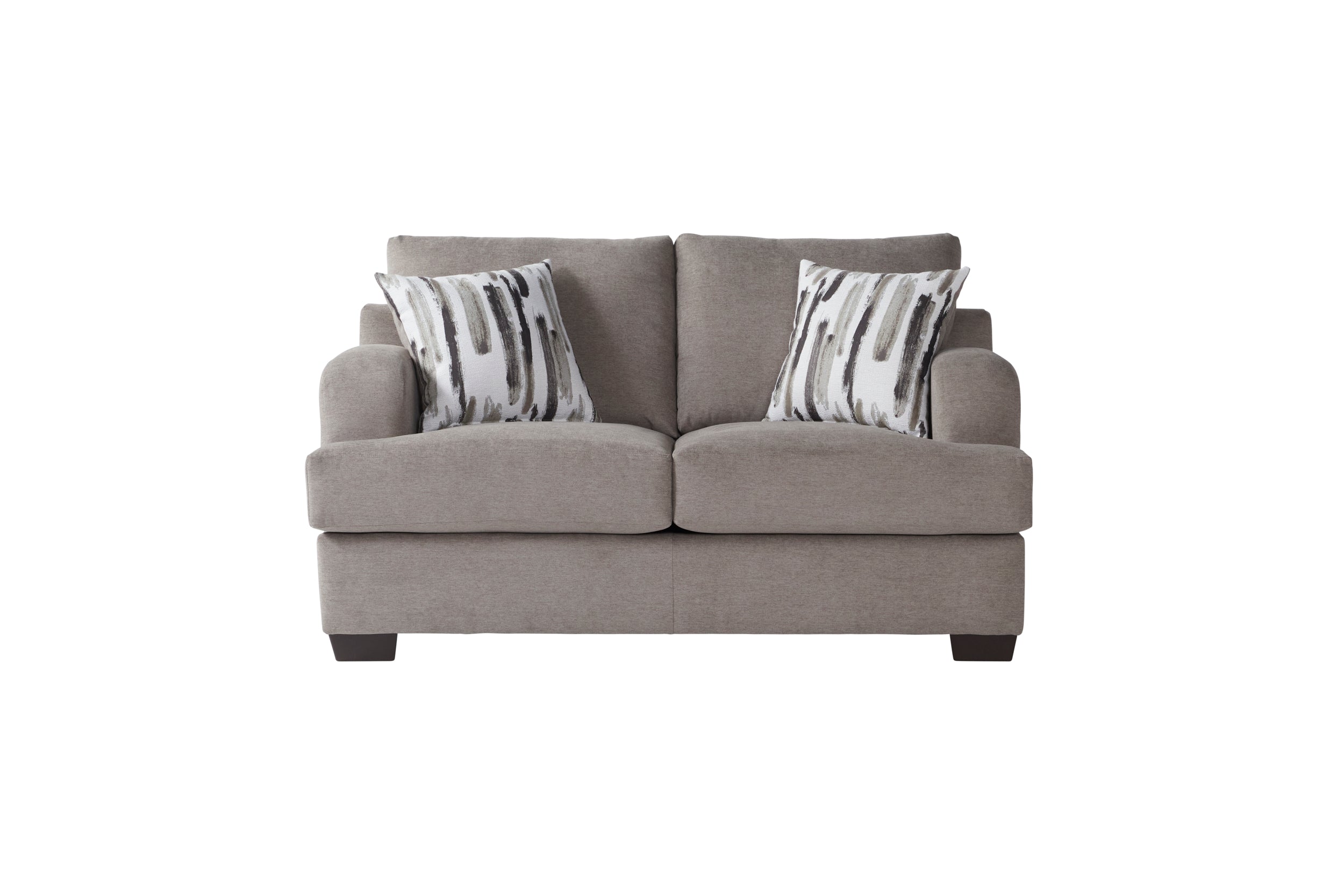 Contemporary Cameo Truffle Brown Sofa and Loveseat