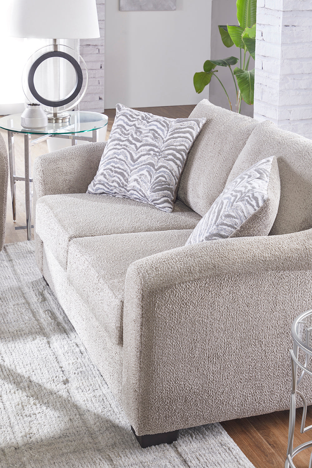 Compton Mushroom Sofa and Loveseat