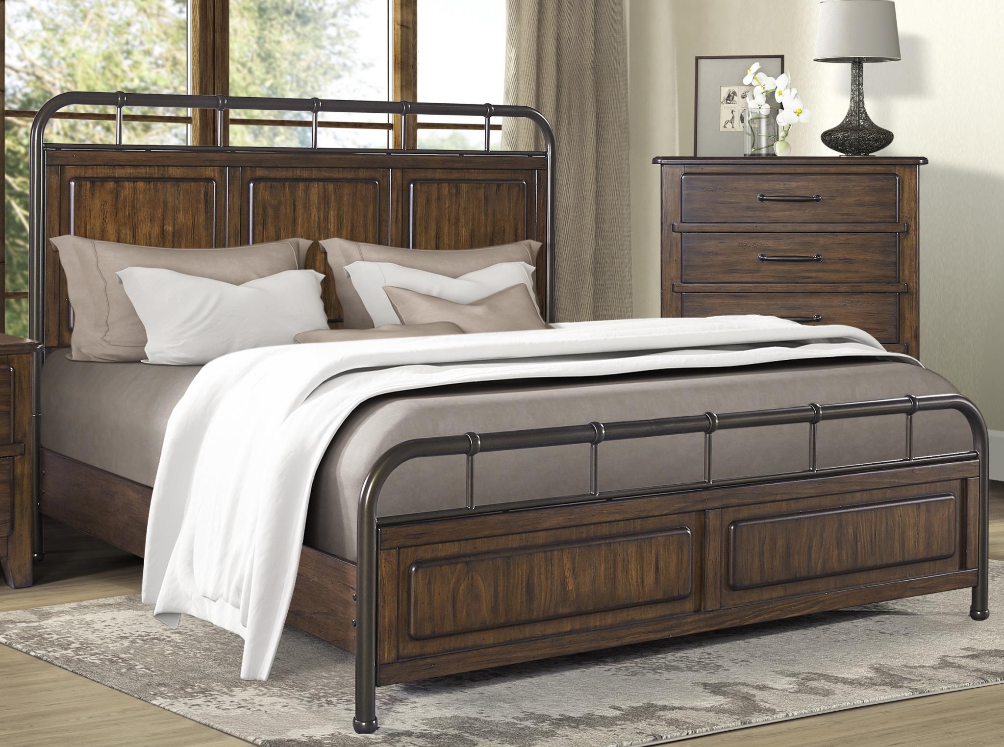 Closeout Farmhouse King Size 5 pc. Bedroom Set
