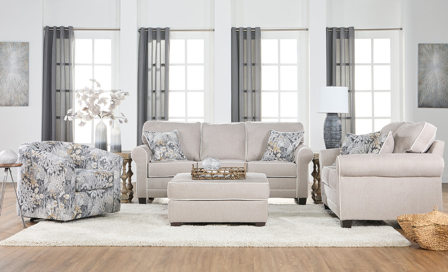 Lotus Stone Sofa and Loveseat
