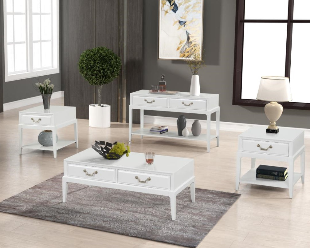 Renascence White Coffee Table Set