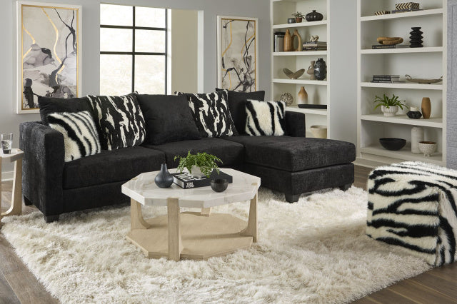 Wowza Black Chaise Sectional