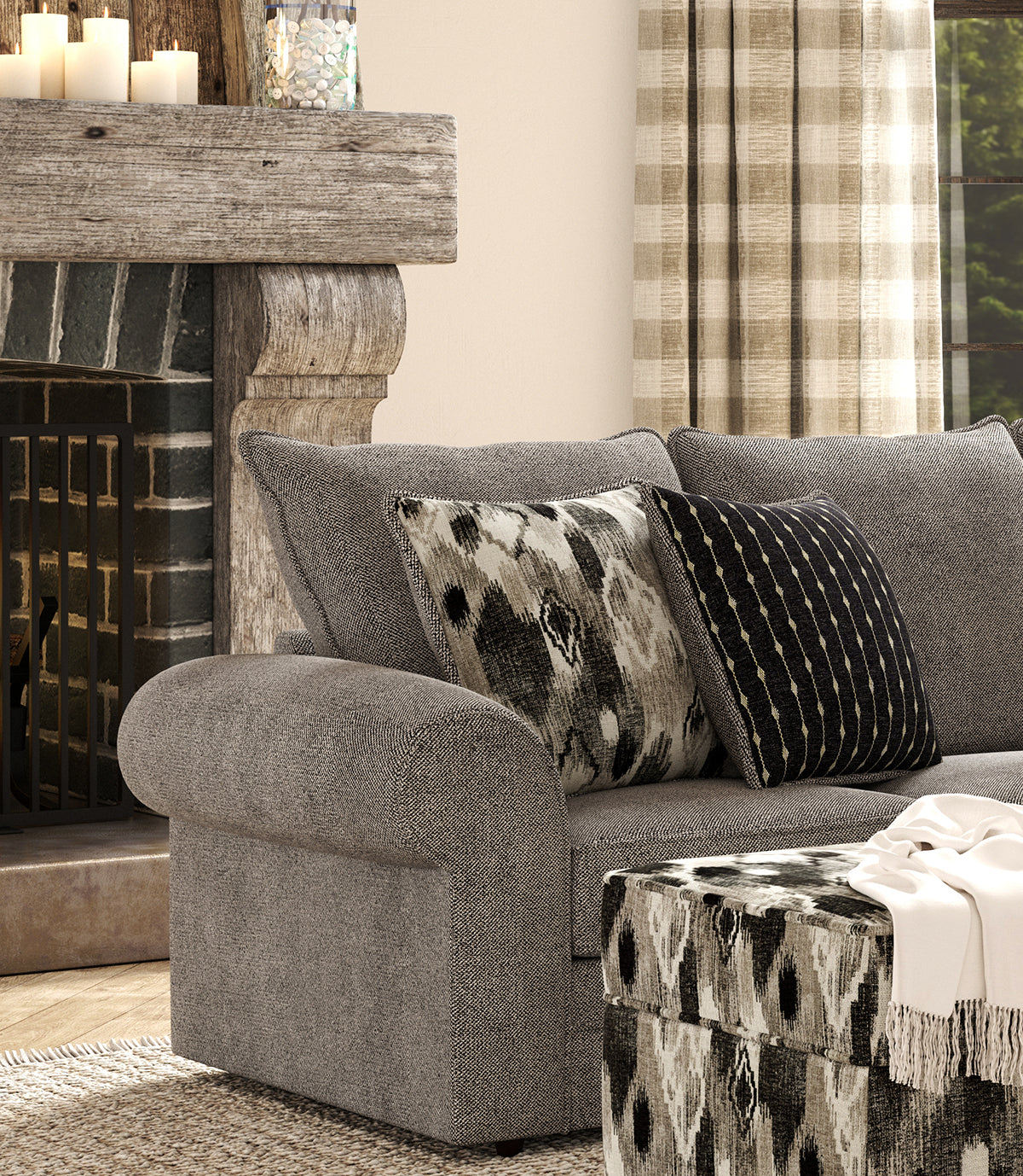 Domain Dove Right Facing Chaise Sectional