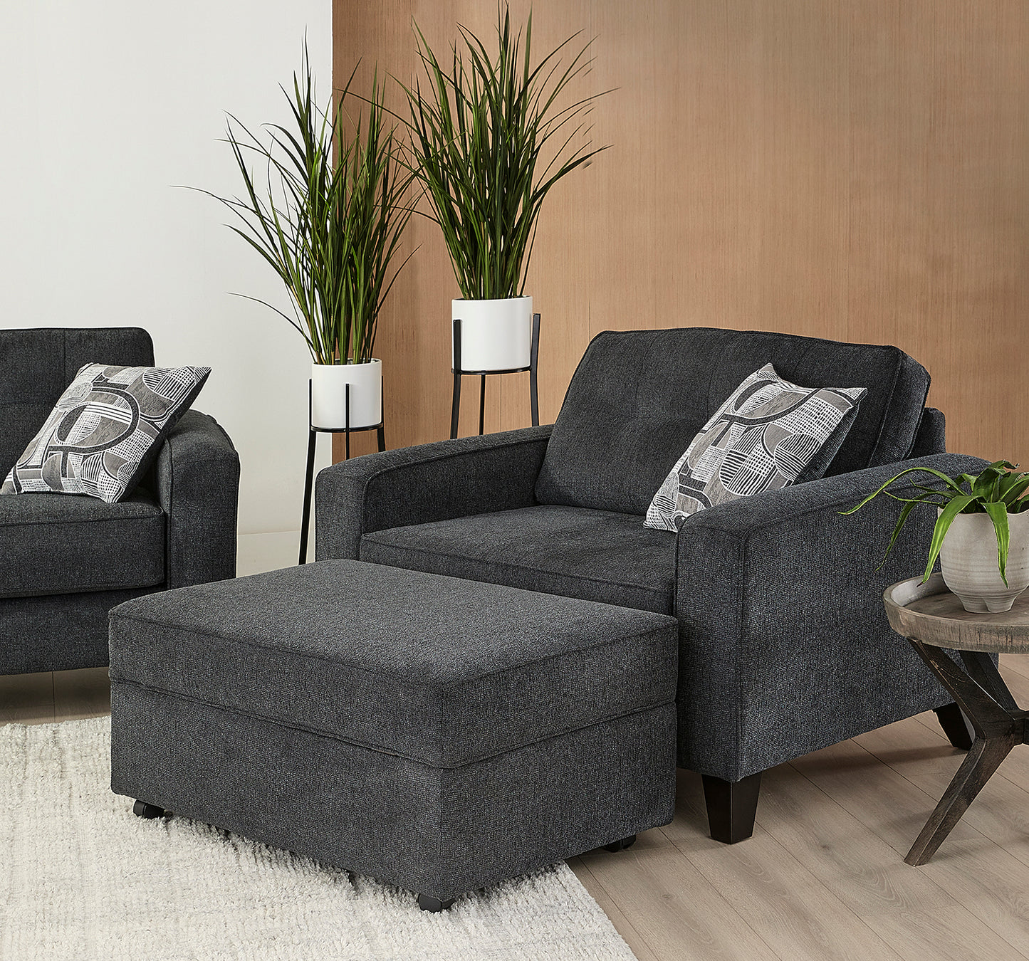 Fairlane Slate Sofa and Loveseat