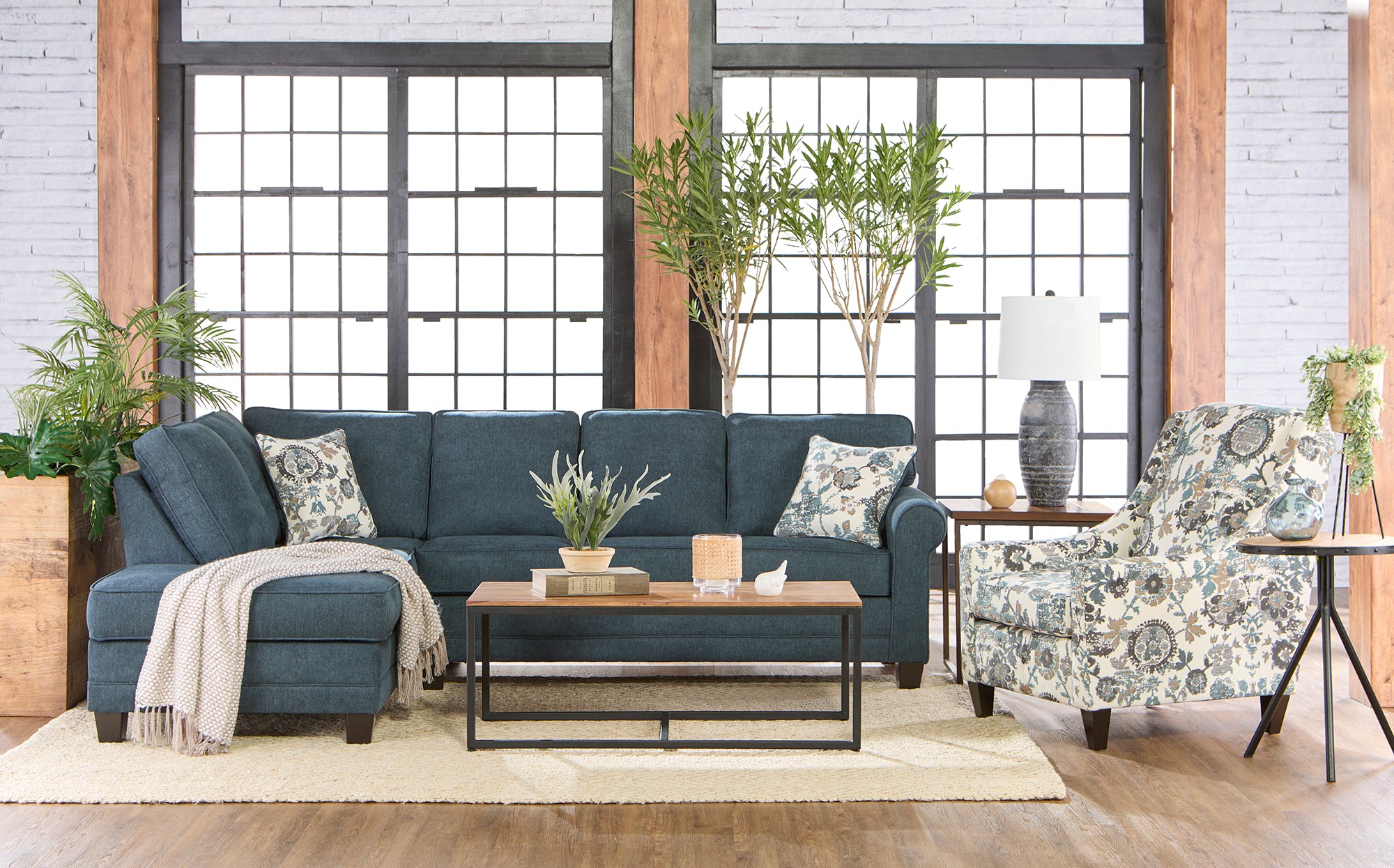 Lotus Aegean Blue Sectional