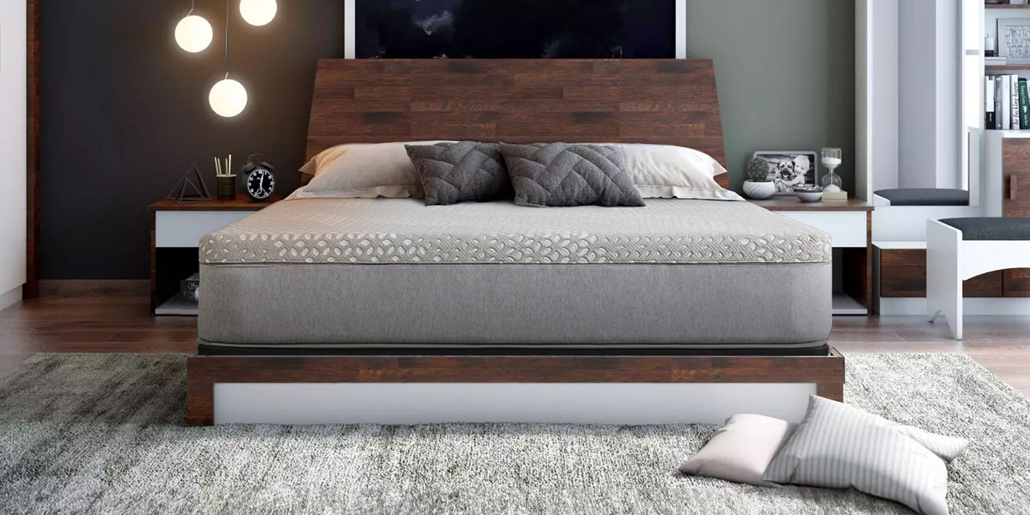 King Size 12" Hybrid Viscoelastic Memory Foam Mattress Set