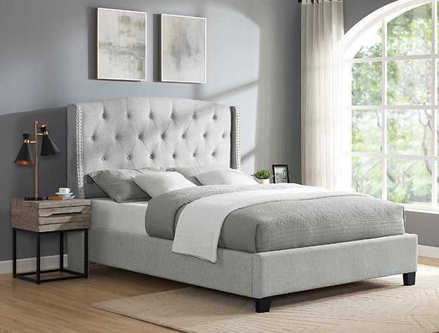 Dove Gray Platform Bed