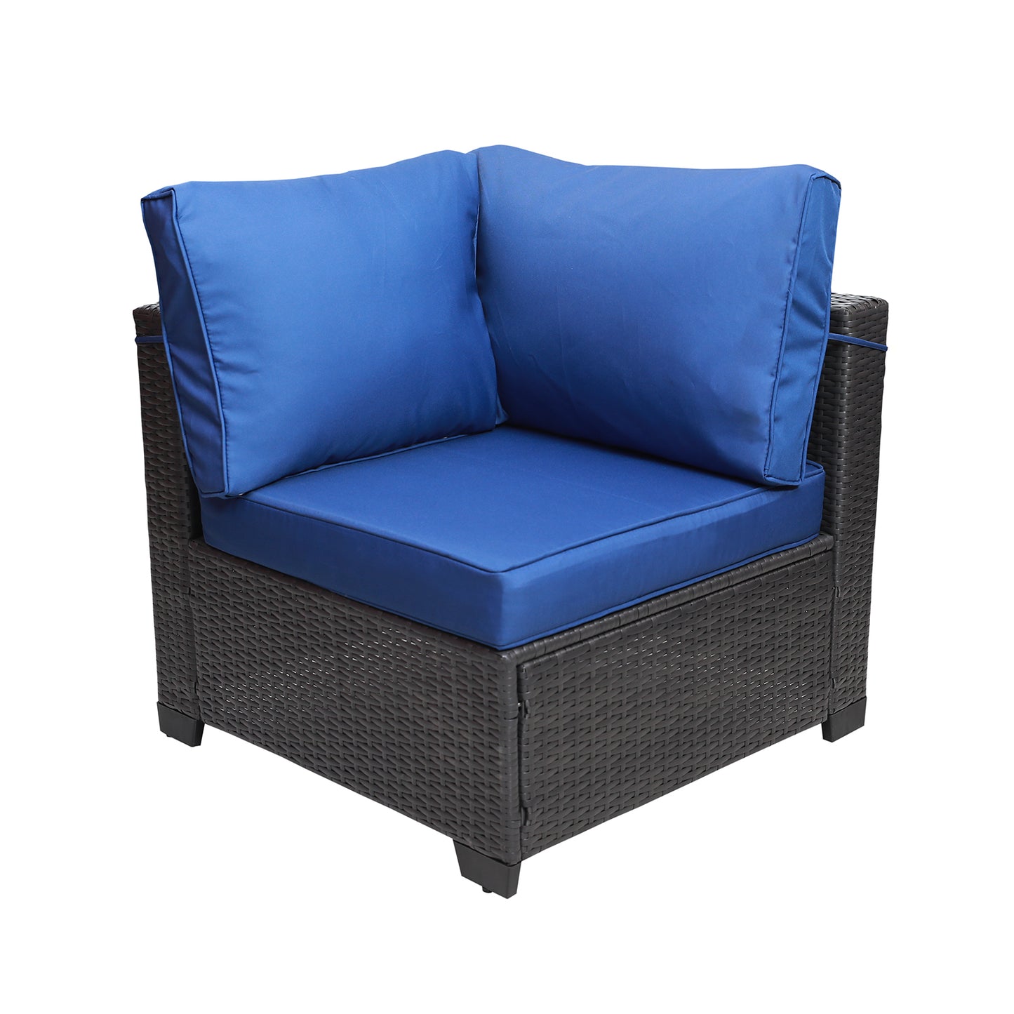Outdoor Garden Patio Furniture 7-Piece PE Rattan Wicker Cushioned Sofa Sets and Coffee Table, patio furniture set;outdoor couch;outdoor couch patio furniture;outdoor sofa;patio couch