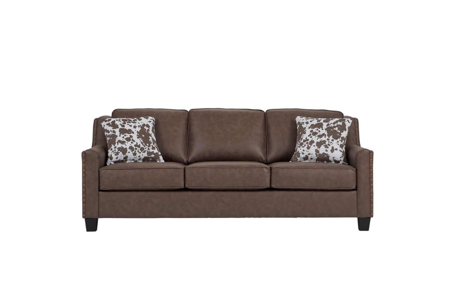 Cocoa Bark Aged Brass Sofa and Loveseat