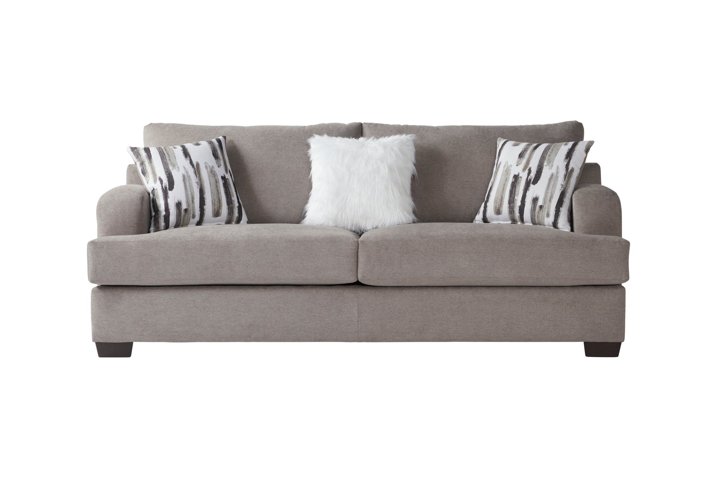 Contemporary Cameo Truffle Brown Sofa and Loveseat