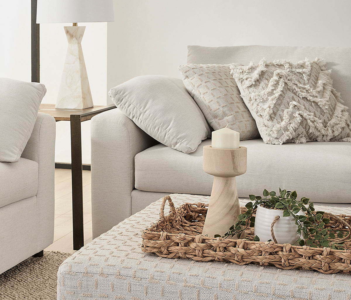 Lilou Winter Snow Cuddle Sofa and Loveseat