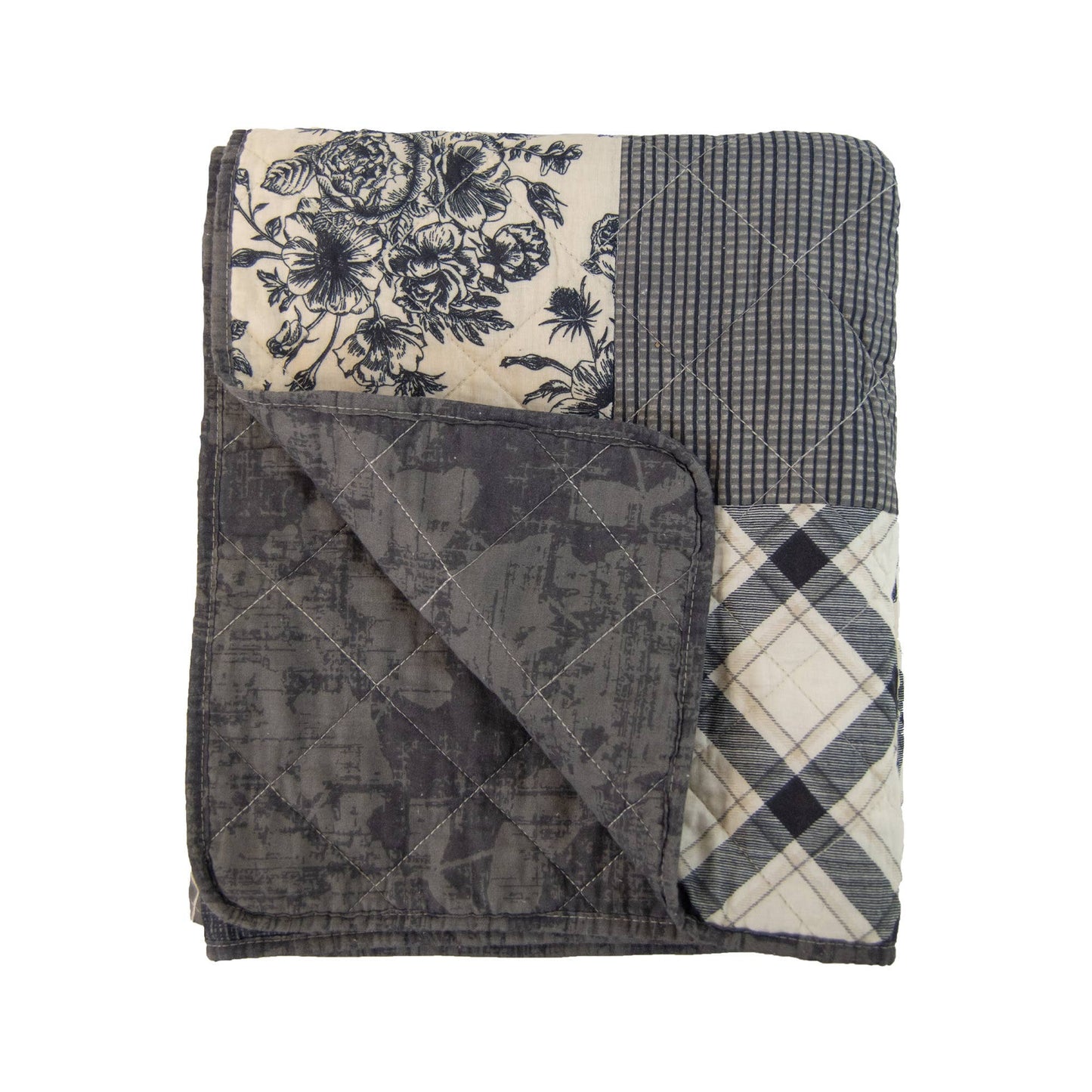 Donna Sharp Augusta 3pc Cotton Pieced Quilt Set: Queen