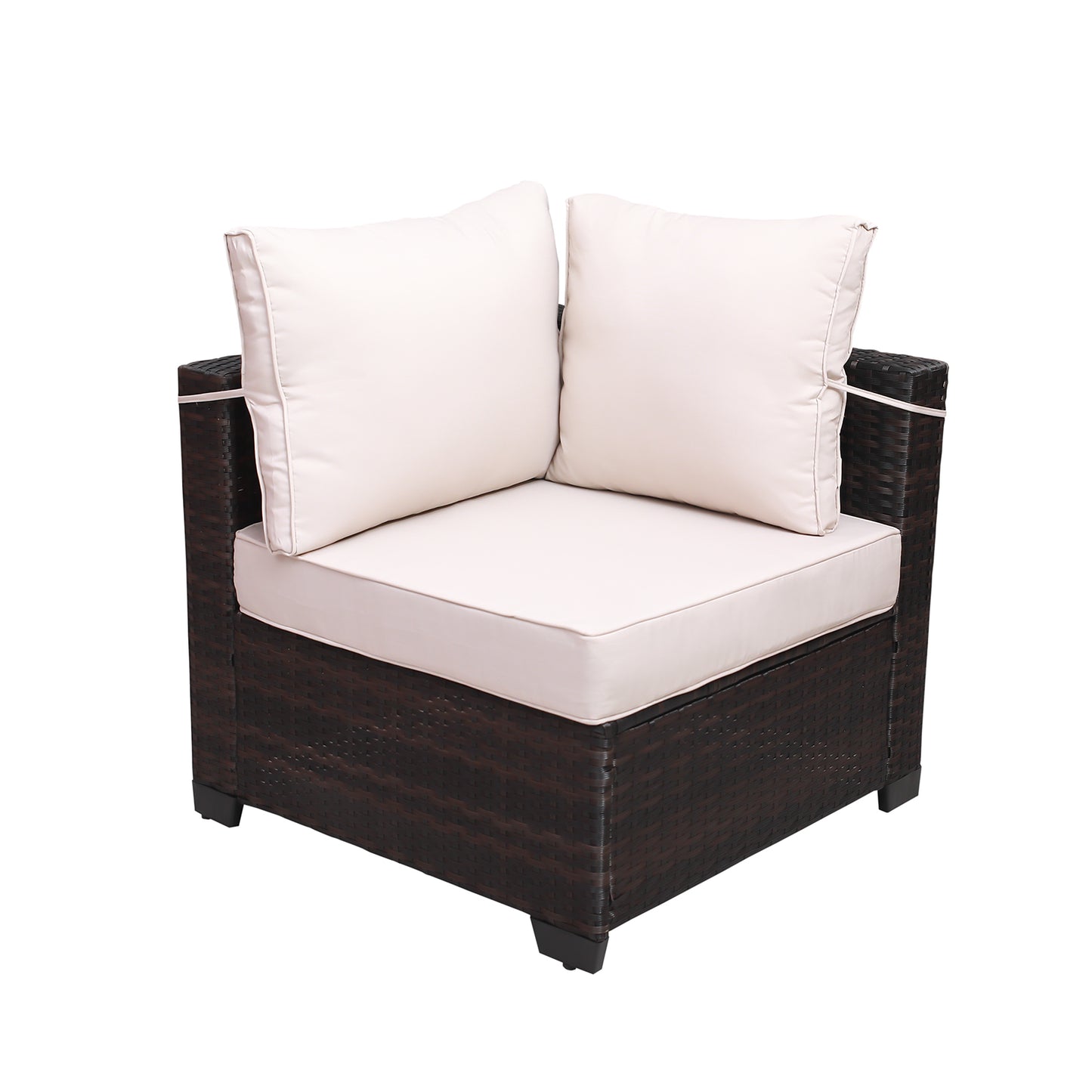 Outdoor Garden Patio Furniture 7-Piece PE Rattan Wicker Cushioned Sofa Sets and Coffee Table, patio furniture set;outdoor couch;outdoor couch patio furniture;outdoor sofa;patio couch