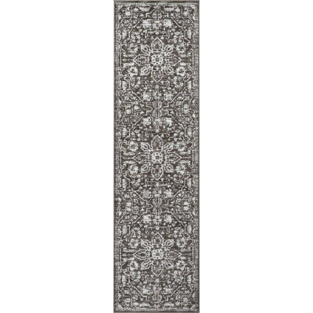 Disa Vintage Medallion Grey Soft Rug By Chill Rugs: 5'3" x 7'3"