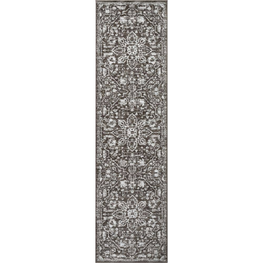 Disa Vintage Medallion Grey Soft Rug By Chill Rugs: 5'3" x 7'3"