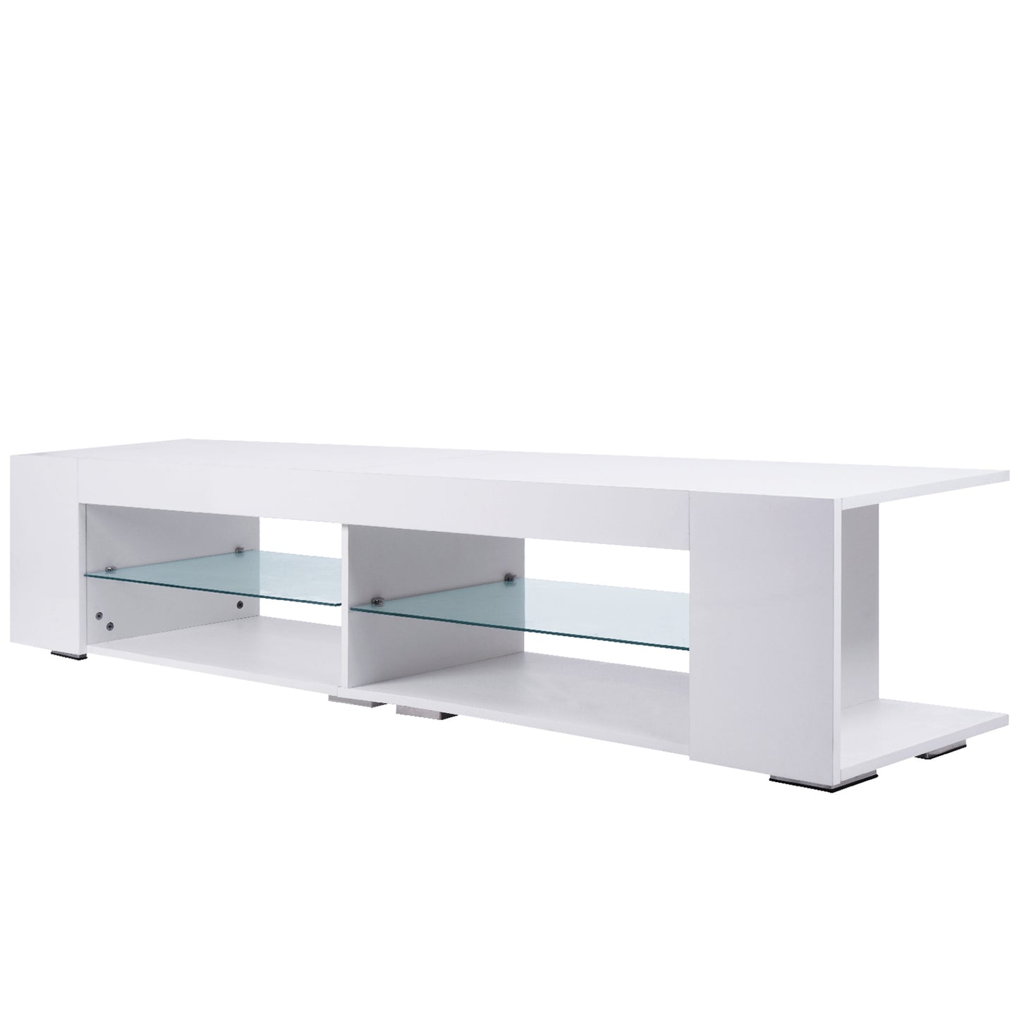 LED TV Stand Modern Entertainment Center with Storage High Gloss Gaming Living Room Bedroom TV cabinet