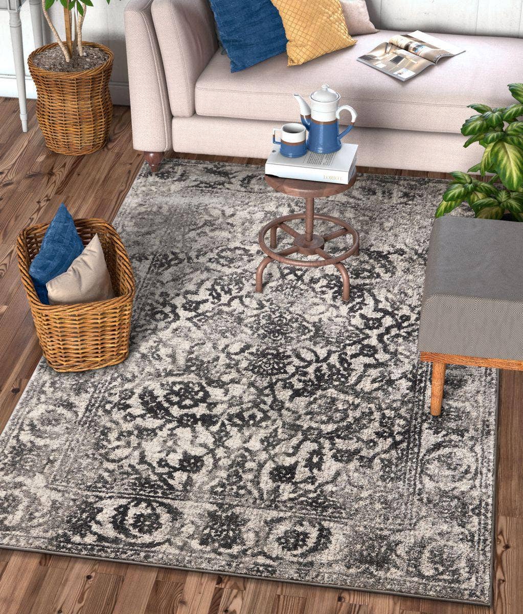 Sheffield Grey Traditional Rug: 9'3" x 12'6"