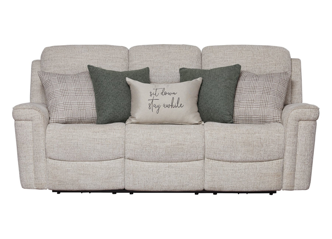 Stay Awhile Alabaster Reclining Sofa and Loveseat