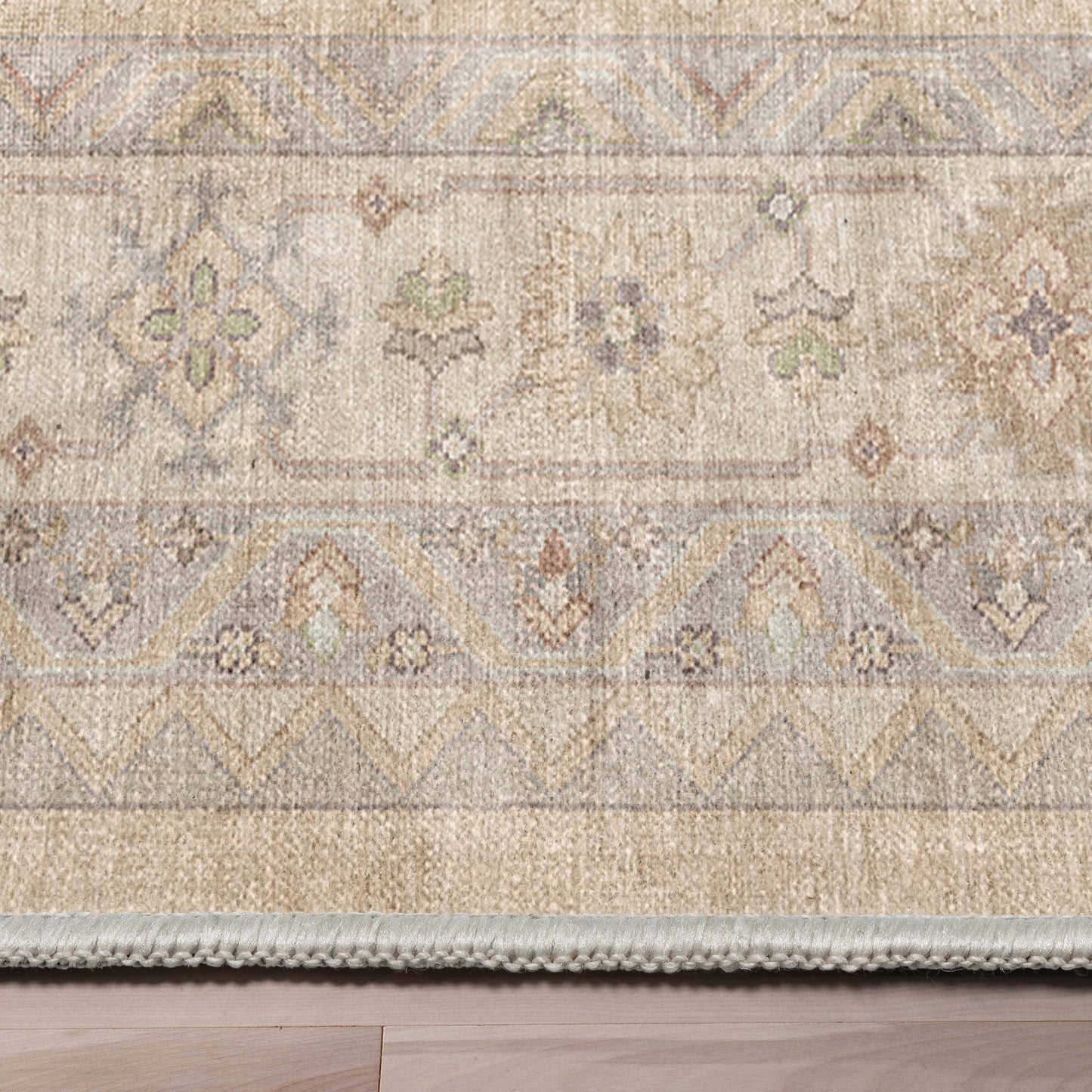 Nicosia Vintage Tribal Medallion Beige Flat-Weave Rug: Rectangular / 9'10" x 13'