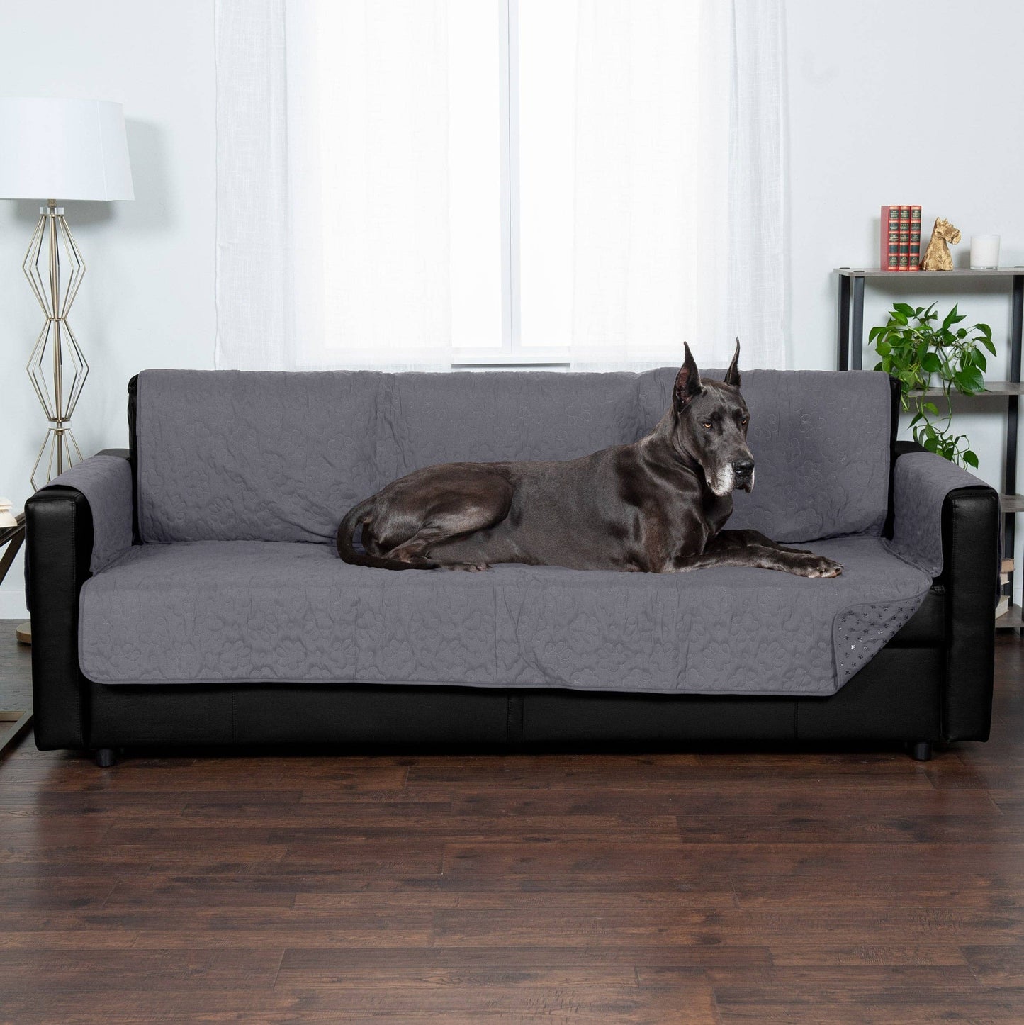 Non-Skid Back Waterproof Furniture Protector: Loveseat / Gray