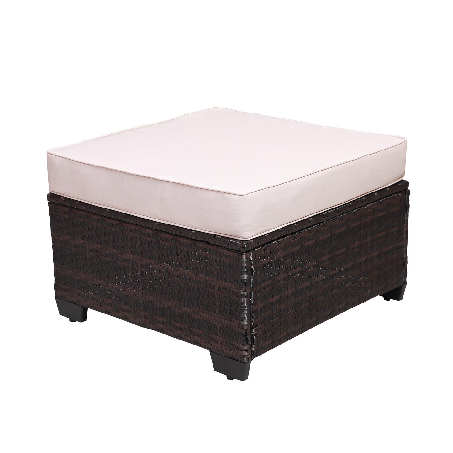 Outdoor Garden Patio Furniture 7-Piece PE Rattan Wicker Cushioned Sofa Sets and Coffee Table, patio furniture set;outdoor couch;outdoor couch patio furniture;outdoor sofa;patio couch