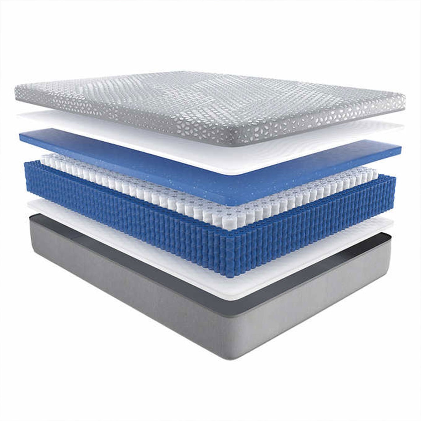 King Size 12" Hybrid Viscoelastic Memory Foam Mattress Set