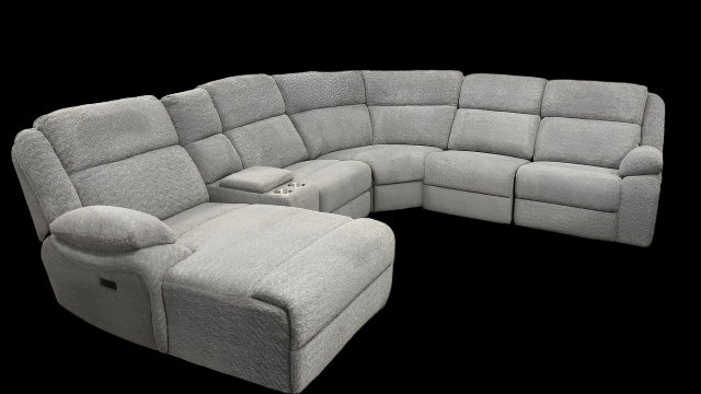 Granite Gray Power Chaise Sectional