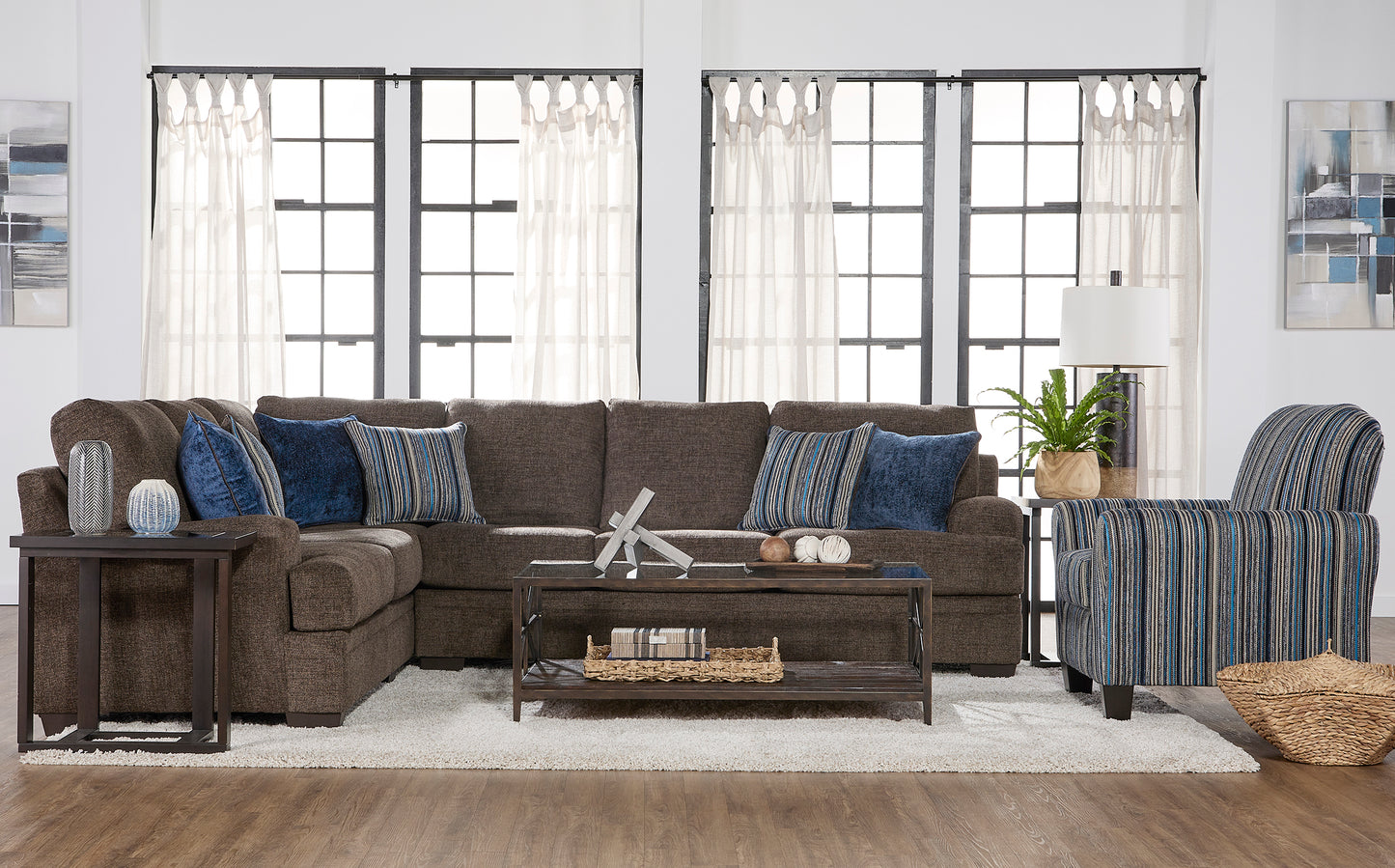 Dewey Brindle Brown Sectional