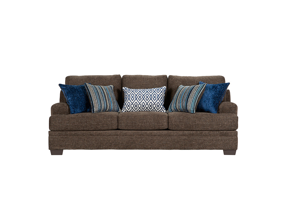 Dewey Brindle Brown Sofa and Loveseat