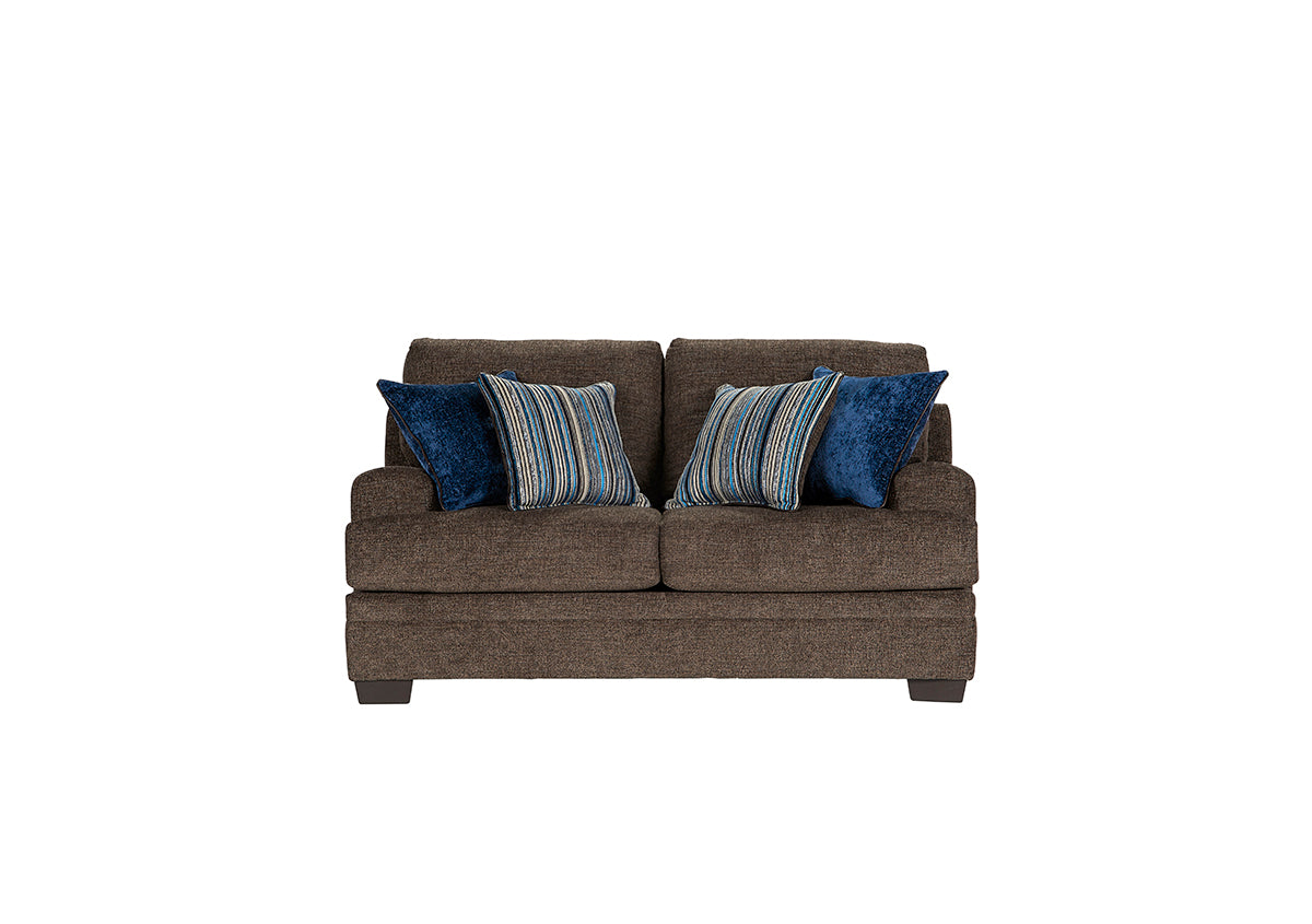 Dewey Brindle Brown Sofa and Loveseat