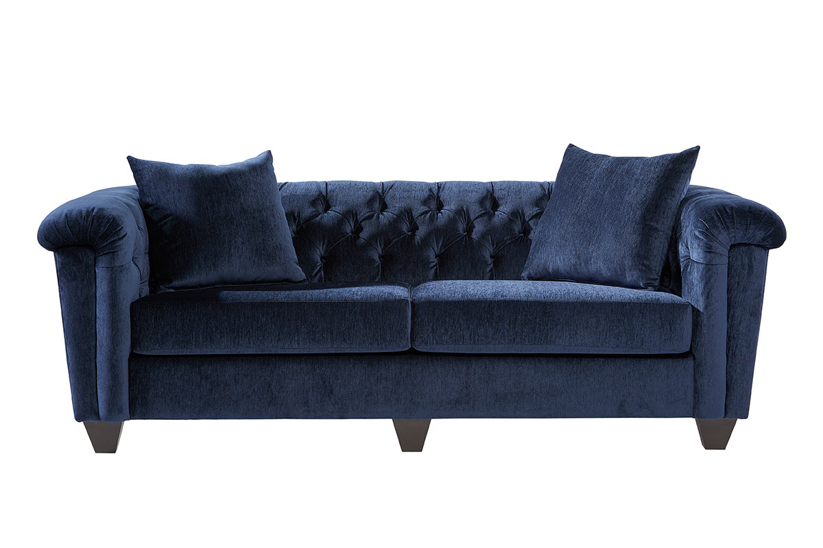 Lush Navy Sofa and Loveseat
