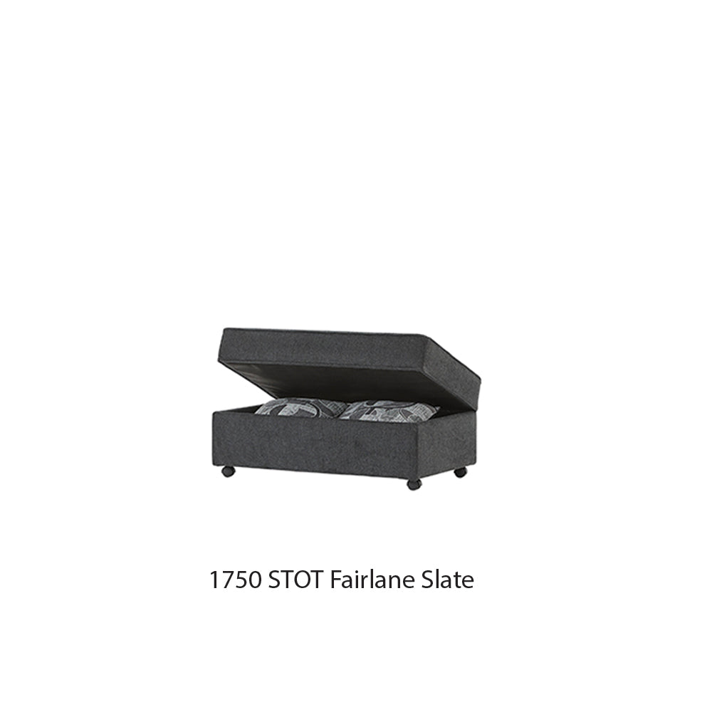 Contemporary Tufted Chaise Fairlane Slate Sectional