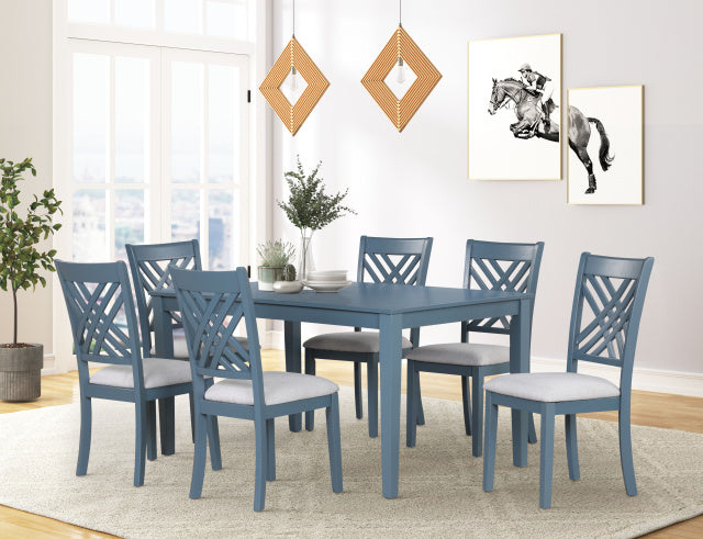 Cobalt Blue and Gray Dining Set