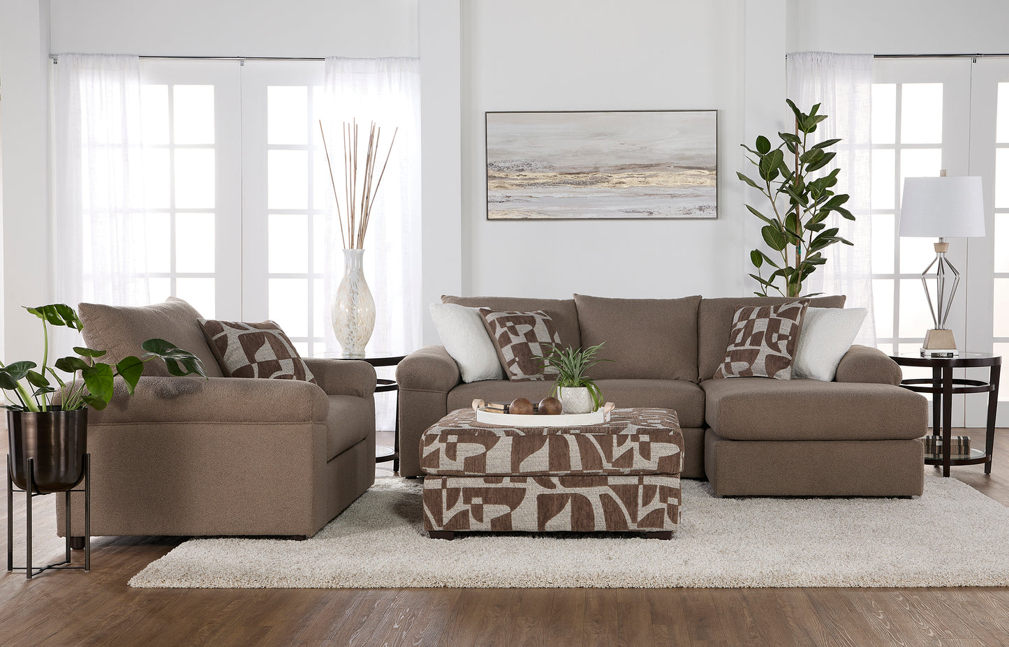 Cush Putty Space Saver Chaise Sectional