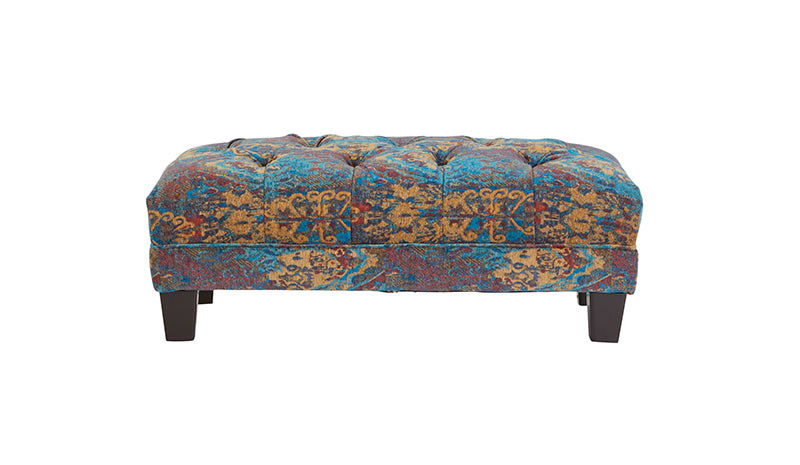 Lush Peacock Tufted Sofa and Loveseat