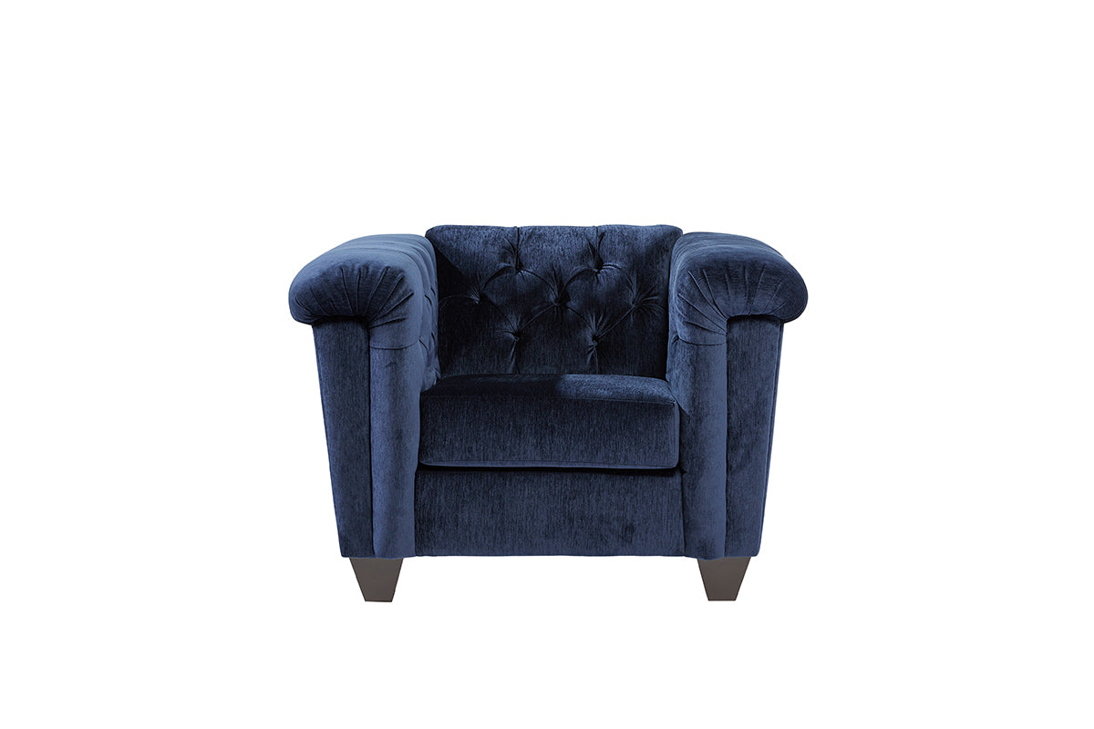 Lush Navy Sofa and Loveseat