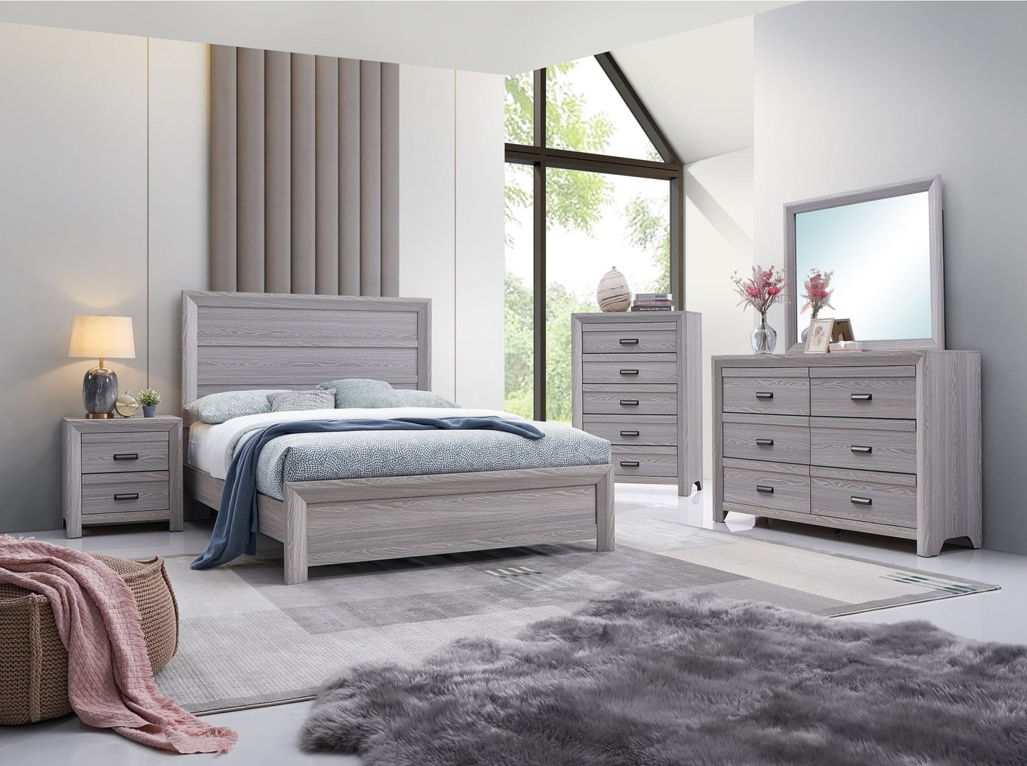 Adelaide Light Gray Queen Bedroom Set