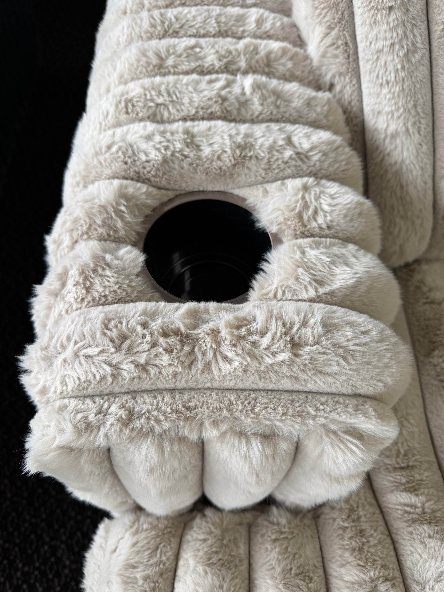 Extra Soft Teddy Bear Champagne Theater Chaise Sofa